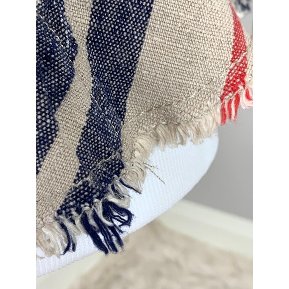 FreePeople Boho RusticLuxury Stripe Linen Jacket Gypsy Indie Spring Summer Earth - Picture 2 of 13